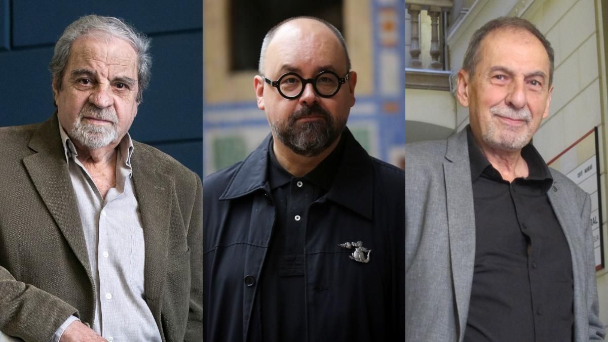 Juan Marsé, Carlos Ruiz Zafón y Josep Maria Benet i Jornet. Juan Marsé, Carlos Ruiz Zafón y Josep Maria Benet i Jornet.