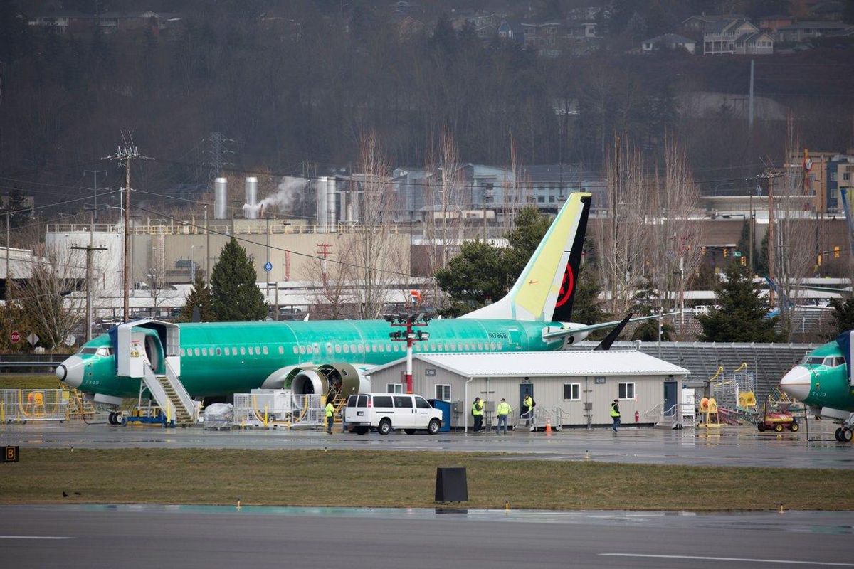 Un avión Boeing 737 MAX. Un avión Boeing 737 MAX.