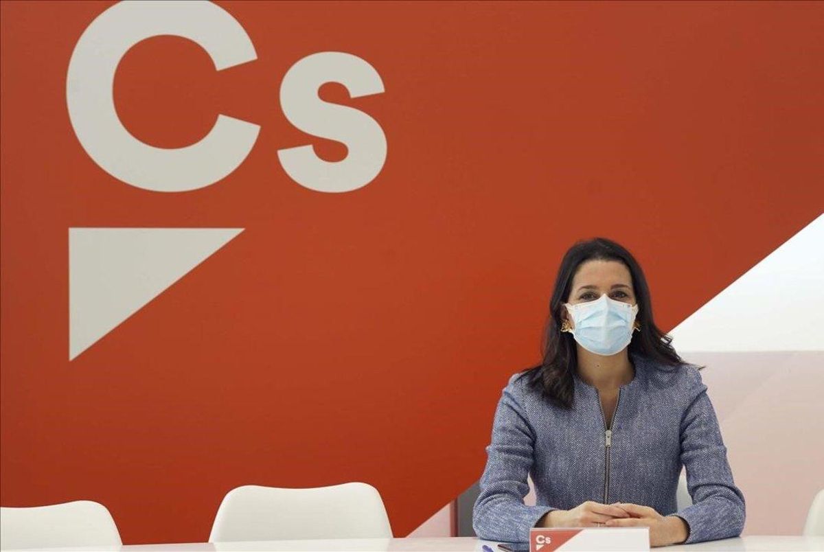 Inés Arrimadas durante la reunión del Comité Permanente de Ciudadanos. Inés Arrimadas durante la reunión del Comité Permanente de Ciudadanos.