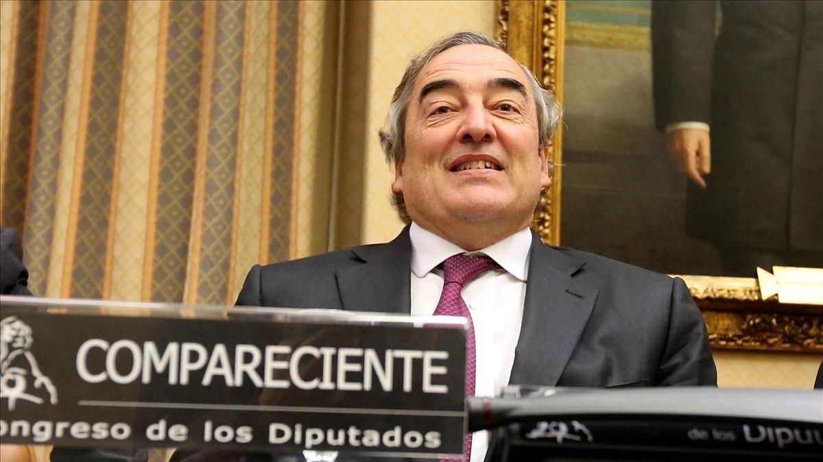 Juan Rosell, presidente de la CEOE, en una comparecencia en el Congreso Juan Rosell, presidente de la CEOE, en una comparecencia en el Congreso