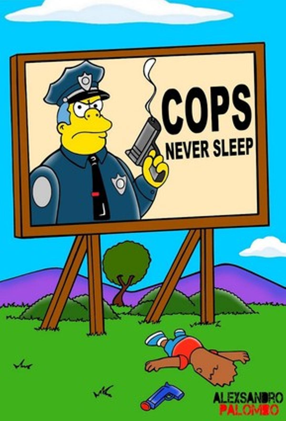 Un artista redibuja a 'Los Simpsons' para protestar contra el racismo Un artista redibuja a 'Los Simpsons' para protestar contra el racismo