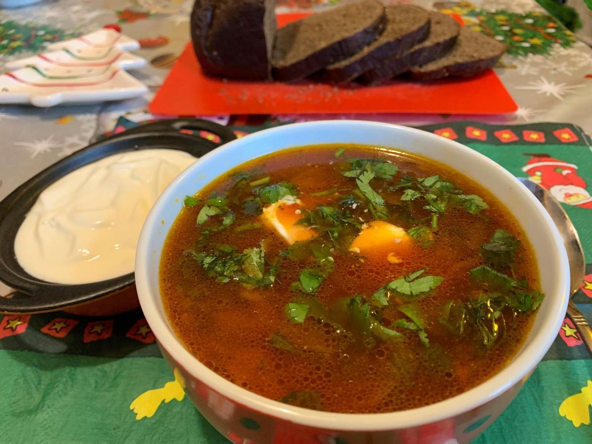 El ’borsch’, la sopa más popular en Rusia y Ucrania.