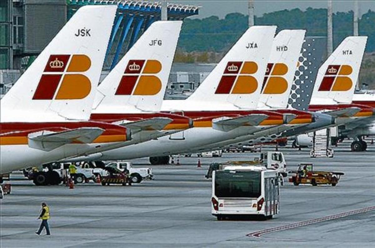 Nueva apuesta 8 Aviones de Iberia en el aeropuerto de Barajas.