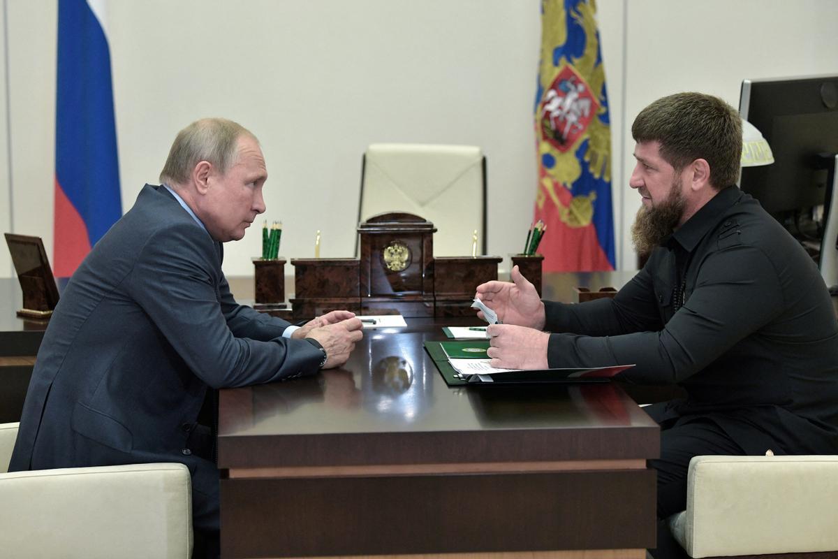 El presidente ruso, Vladímir Putin, y el líder checheno, Ramzán Kadyrov, en una imagen de archivo.