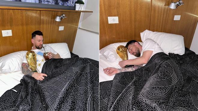 Leo Messi, en su habitación de Qatar.