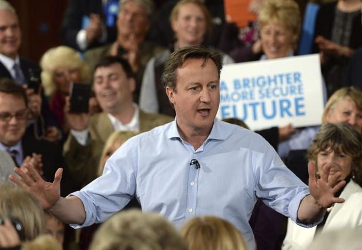 El líder conservador y primer ministro británico, David Cameron, participa en un acto de campaña en Saint Ives, Reino Unido El líder conservador y primer ministro británico, David Cameron, participa en un acto de campaña en Saint Ives, Reino Unido