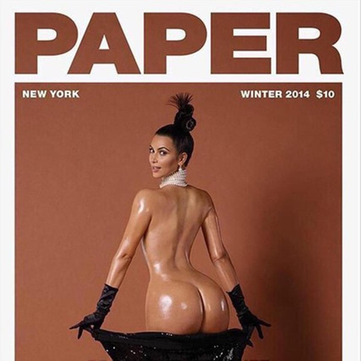 Kim Kardashian protagoniza la portada de ’paper magazine’ con su gran trasero al aire.