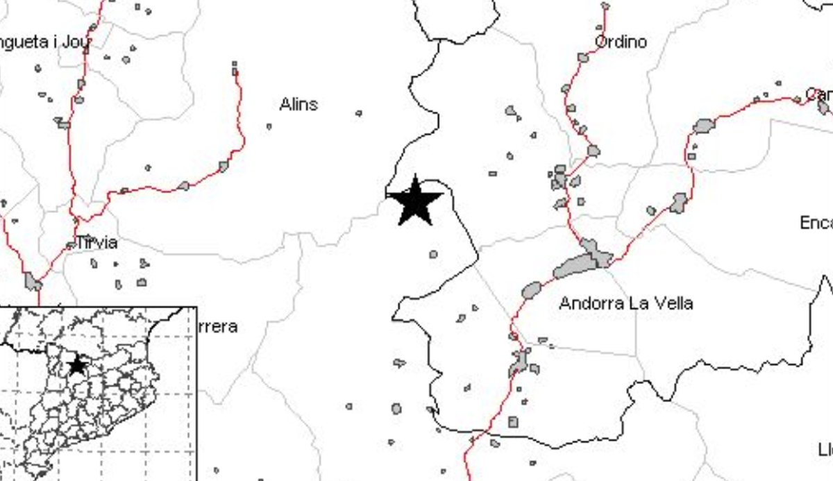 Un terratrèmol de 3,8 se sent a Andorra i l’Alt Urgell