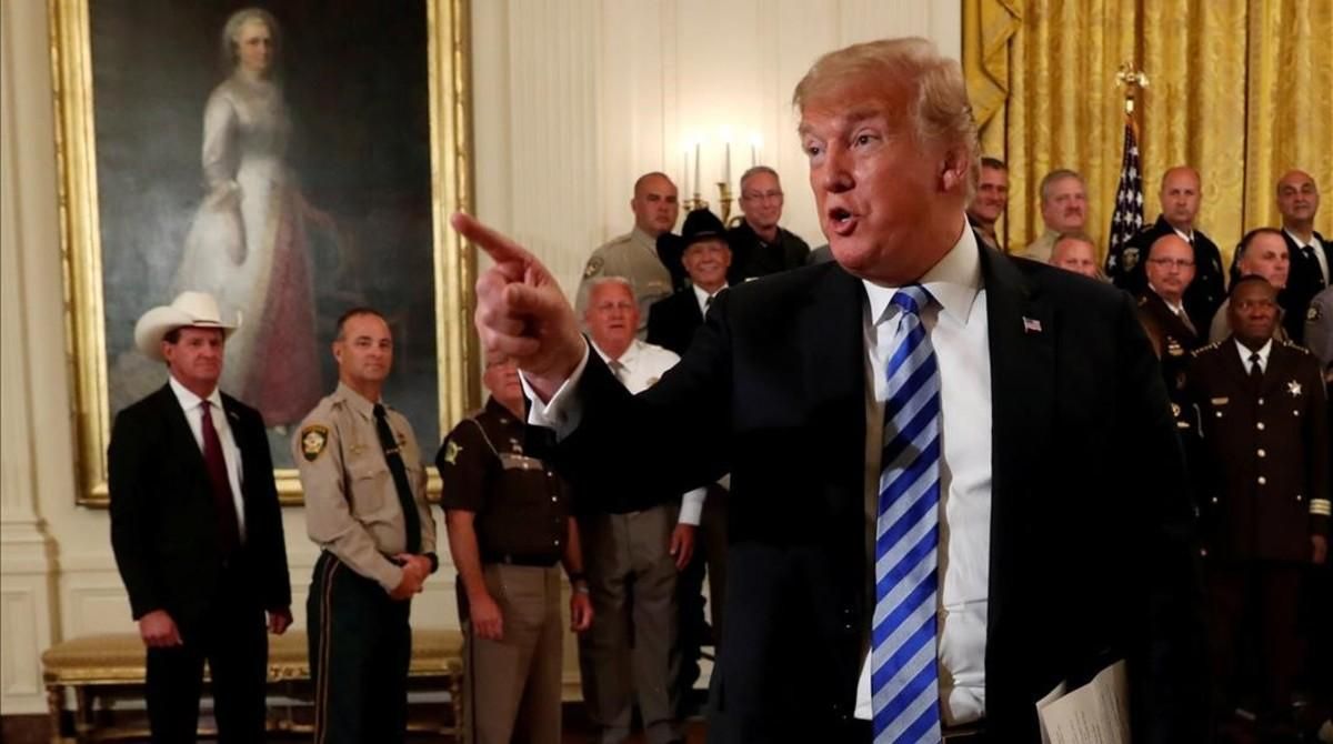 El presidente de EEUU, Donald Trump, este jueves. El presidente de EEUU, Donald Trump, este jueves.