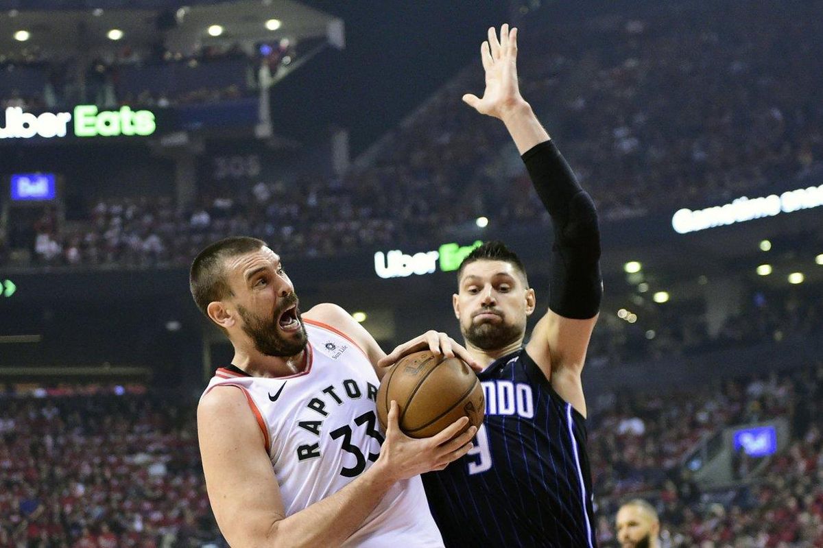 Marc Gasol, en una jugada del partido ante los Magic. Marc Gasol, en una jugada del partido ante los Magic.
