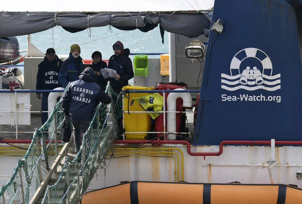 El ’Sea Watch 3’ en el puerto de Catania. El ’Sea Watch 3’ en el puerto de Catania.