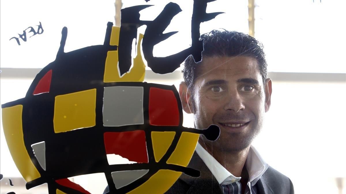 Hierro, en la sede de la federación, en Las Rozas. Hierro, en la sede de la federación, en Las Rozas.