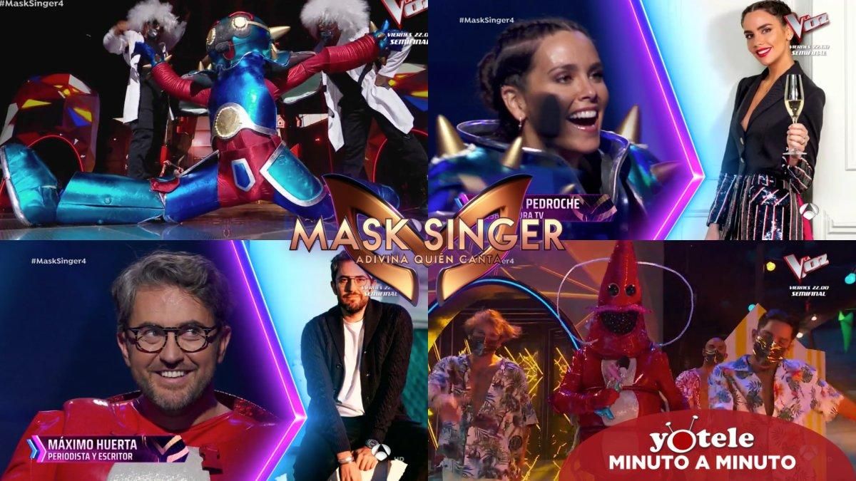 Imágenes de Cristina Pedroche y Máximo Huerta durante su paso por ’Mask Singer: Adivina quién canta’ como Robot y Gamba. Imágenes de Cristina Pedroche y Máximo Huerta durante su paso por ’Mask Singer: Adivina quién canta’ como Robot y Gamba.