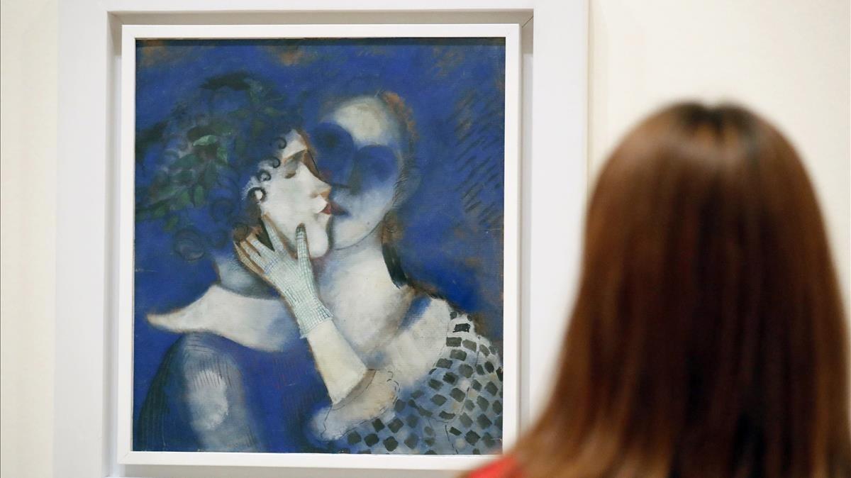 ’Amantes en azul’, en la muestra de Chagall del Guggenheim. 