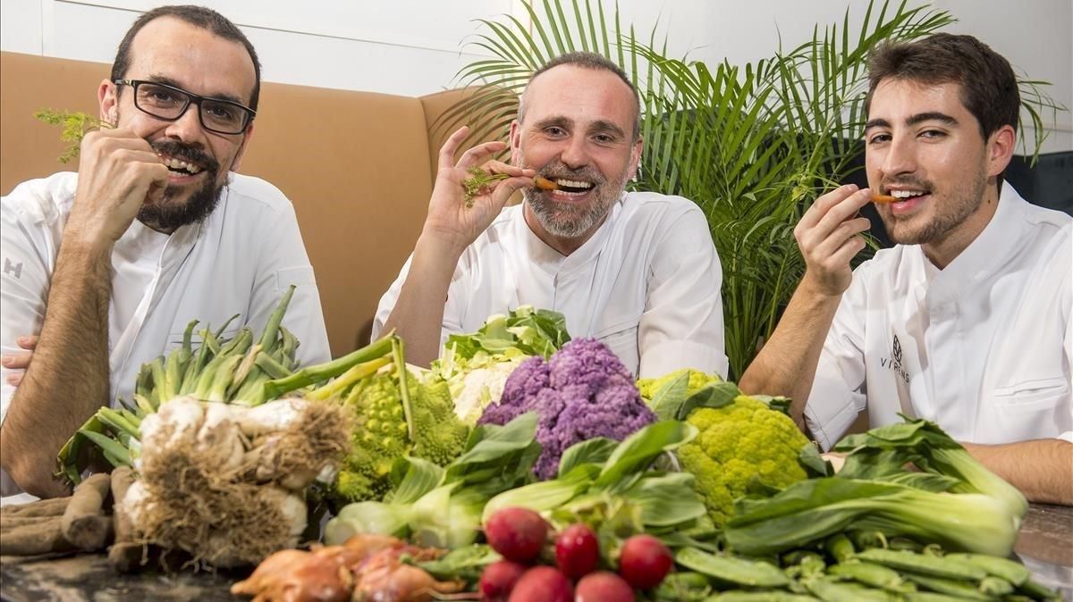 El equipo verde de Virens: Sergio Ruiz, Rodrigo de la Calle y Joan Lleixà. El equipo verde de Virens: Sergio Ruiz, Rodrigo de la Calle y Joan Lleixà.