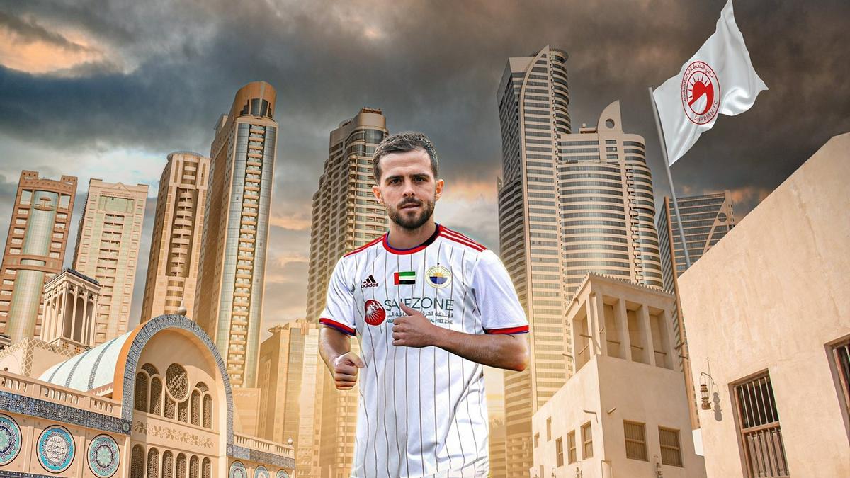La imagen con la que el Sharjah, club de los Emiratos Árabes Unidos, anunció el fichaje de Pjanic.