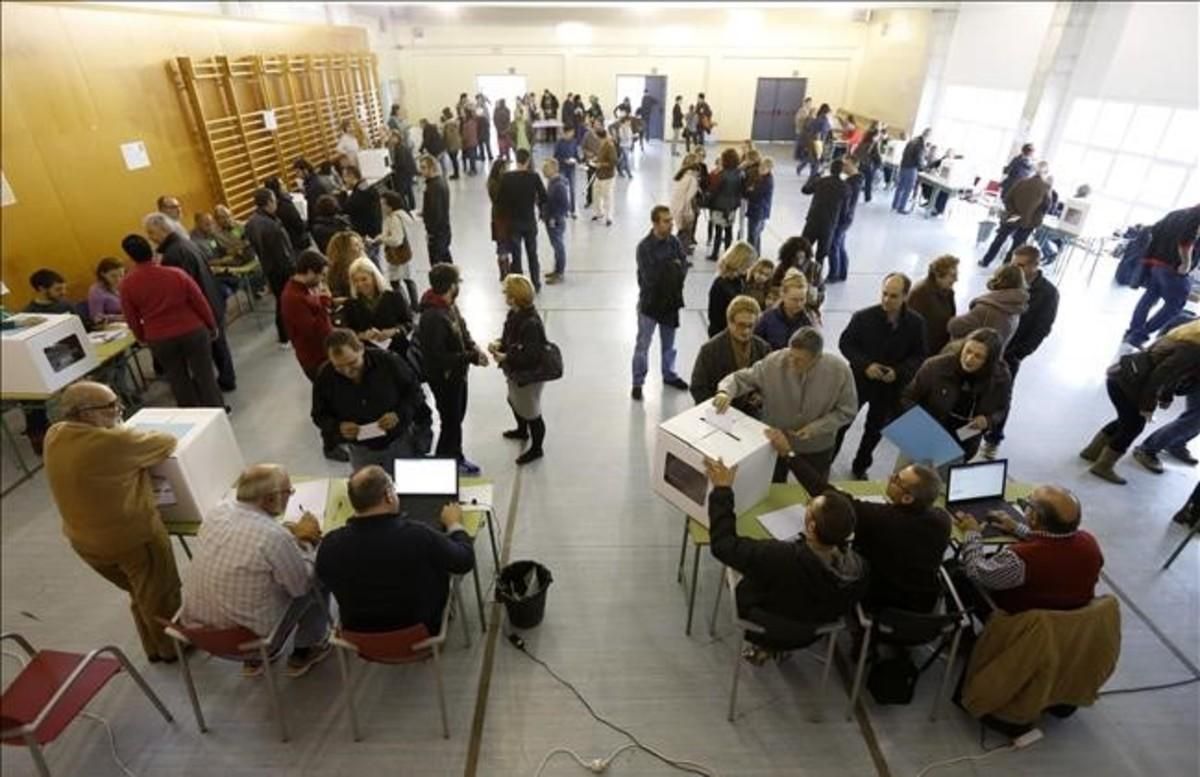 Uno de los centros de votación del 9-N del 2014. Uno de los centros de votación del 9-N del 2014.