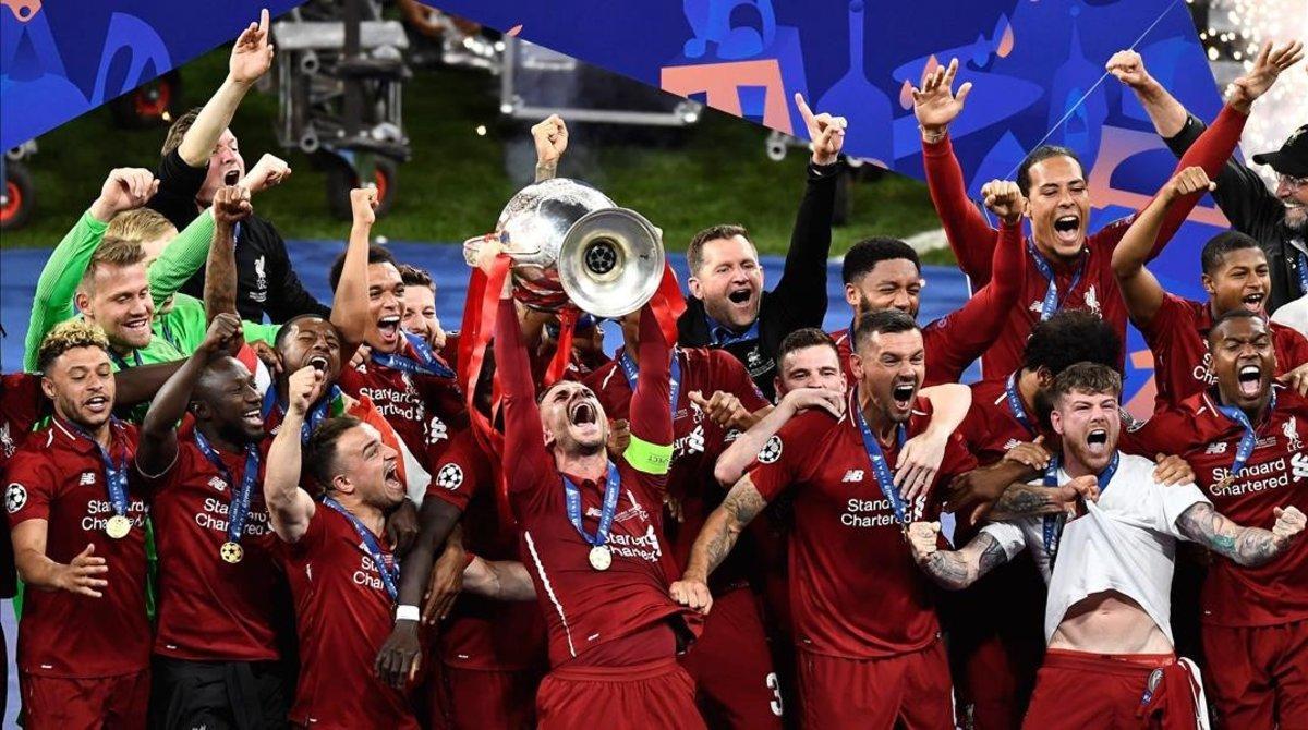 El Liverpool celebra la sexta Copa de Europa de su brillante palmarés.