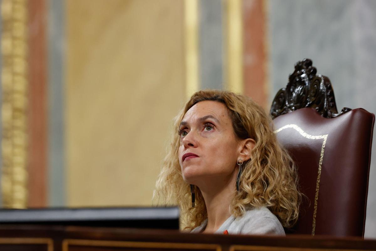 La presidenta del Congreso, Meritxell Batet, durante el pleno celebrado este jueves, en el Congreso de los Diputados en Madrid. La presidenta del Congreso, Meritxell Batet, durante el pleno celebrado este jueves, en el Congreso de los Diputados en Madrid.