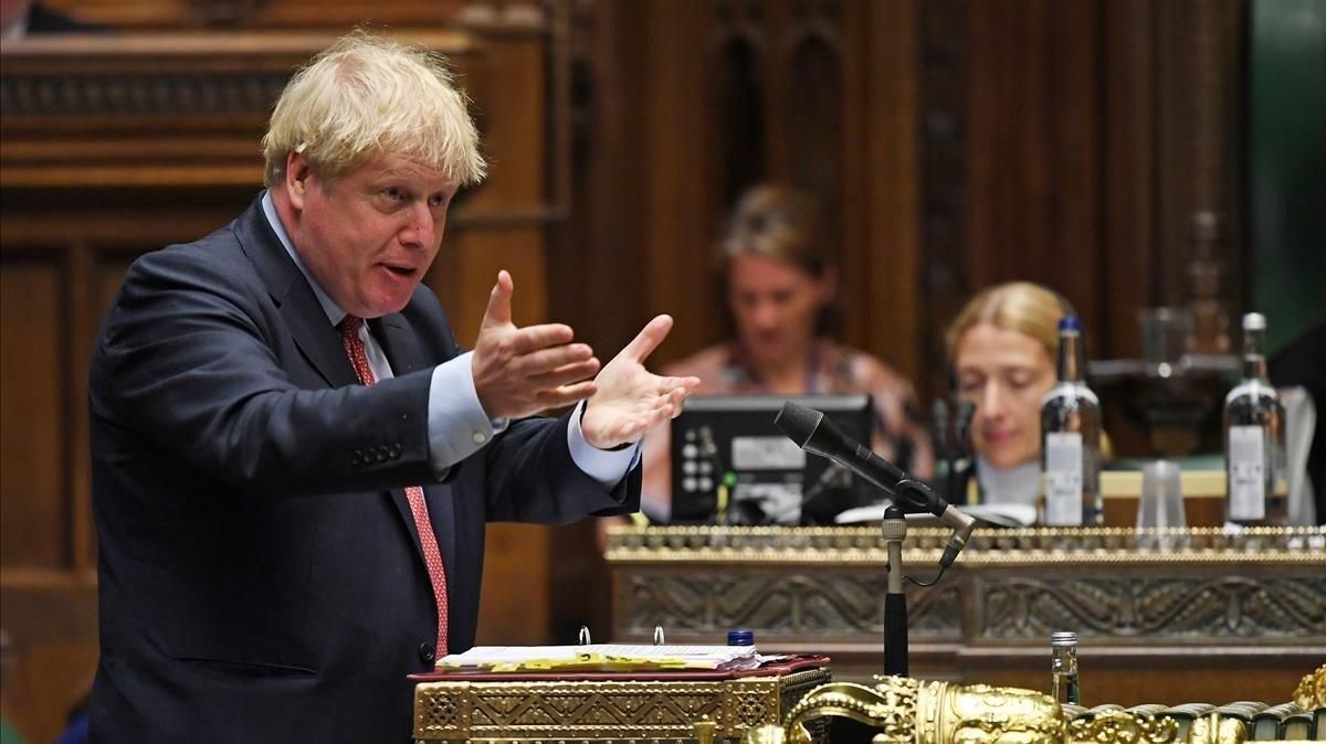 Boris Johnson, en el Parlamento británico. Boris Johnson, en el Parlamento británico.
