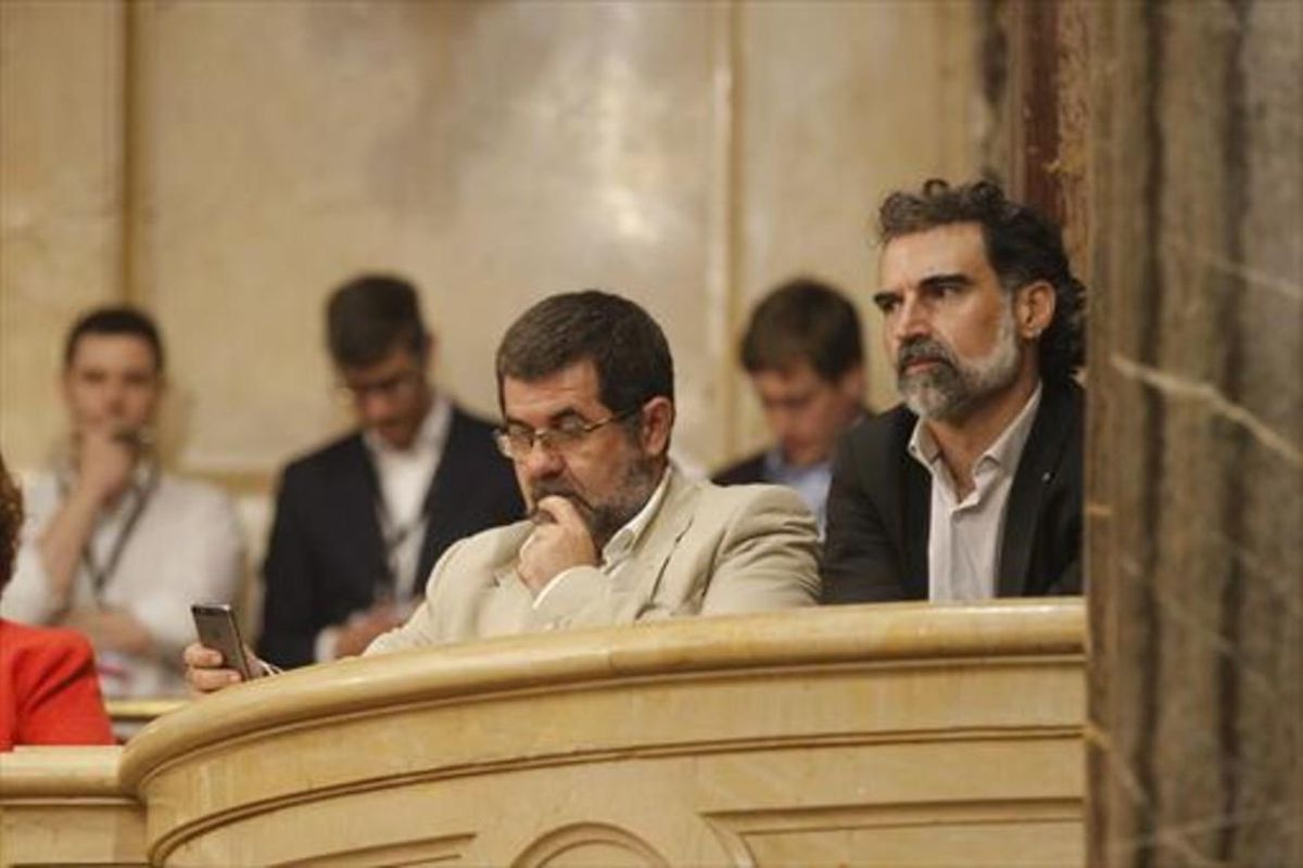 Jordi Sànchez (ANC) y Jordi Cuixart (Òmnium). Jordi Sànchez (ANC) y Jordi Cuixart (Òmnium).