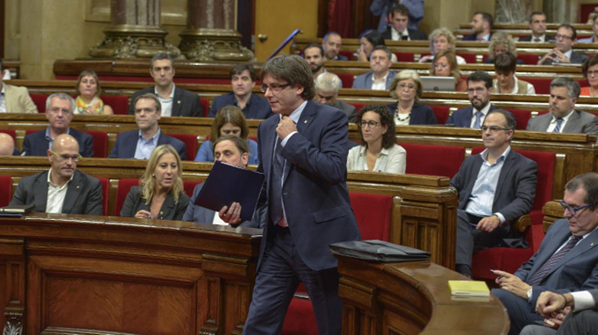 Puigdemont se enfrenta a la cuestión de confianza:O referéndum o referéndum, en septiembre del 2017