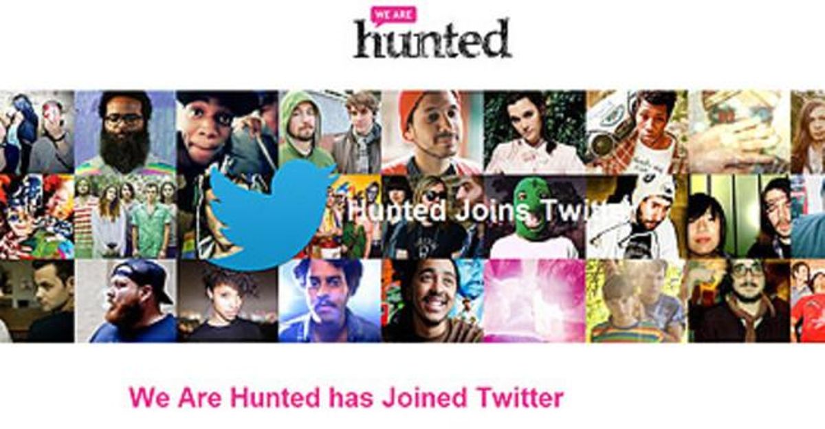 Captura de la web de We are hunted en la que anuncia su unión con Twitter Captura de la web de We are hunted en la que anuncia su unión con Twitter