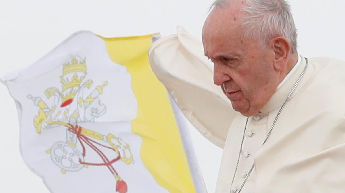 El papa Francisco, durante un viaje a la isla de Mauricio