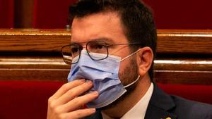 Pere Aragonès en el Parlament.