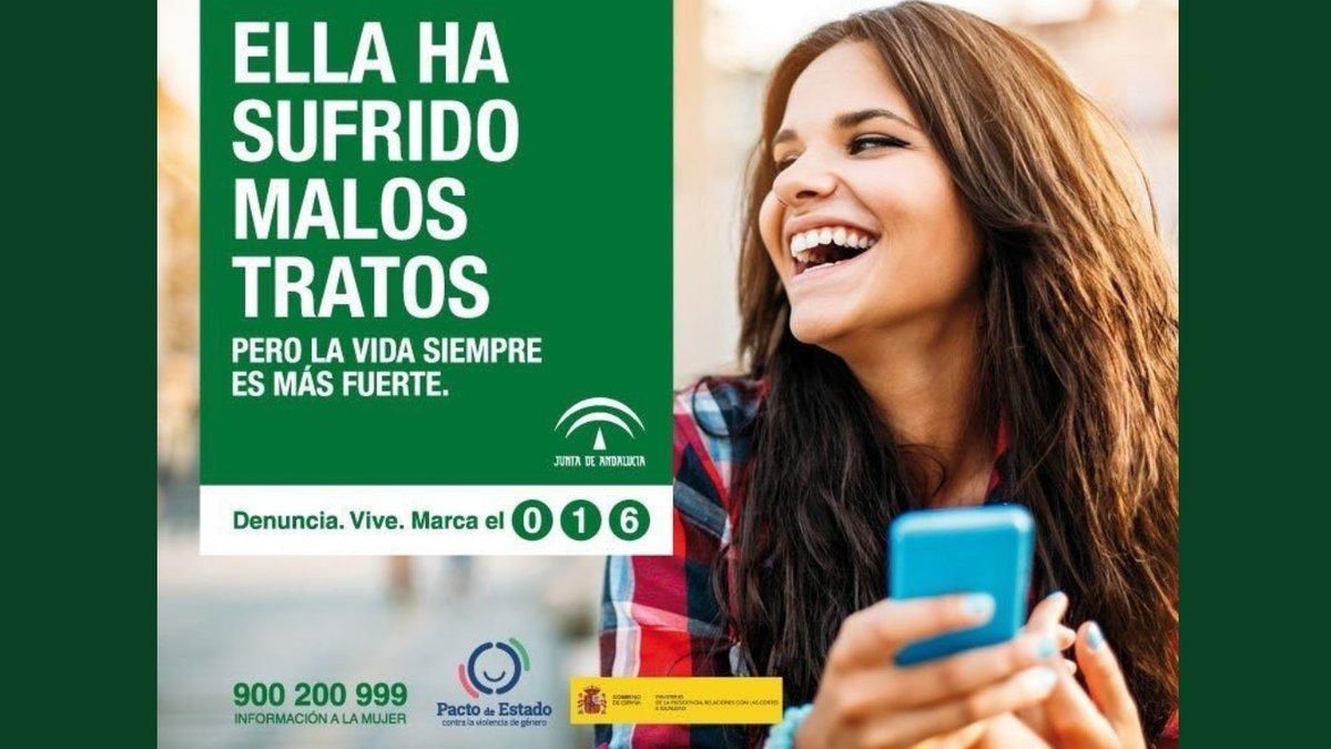 Campaña de la junta de Andalucía para denunciar el maltrato. Campaña de la junta de Andalucía para denunciar el maltrato.
