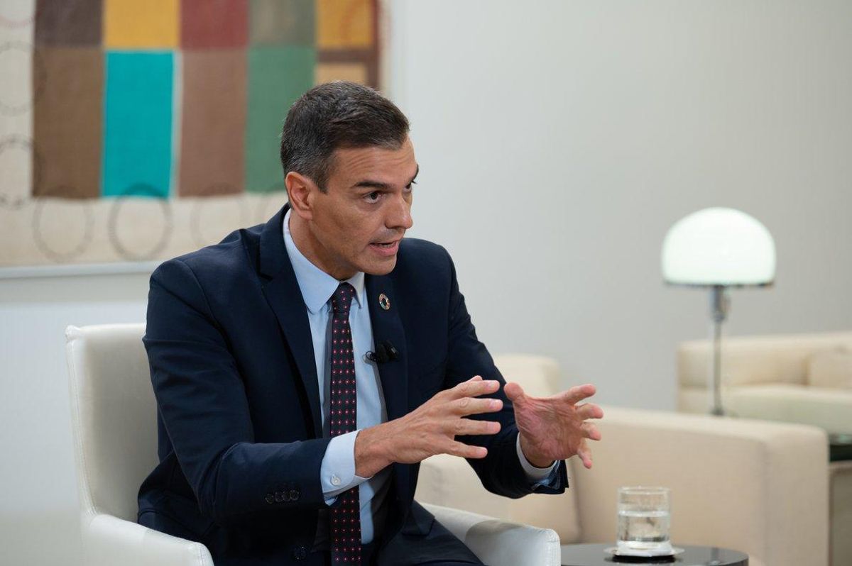 El presidente del Gobierno, Pedro Sánchez, durante su entrevista en ’La Sexta noche’ con Iñaki López, este 19 de septiembre en la Moncloa. El presidente del Gobierno, Pedro Sánchez, durante su entrevista en ’La Sexta noche’ con Iñaki López, este 19 de septiembre en la Moncloa.
