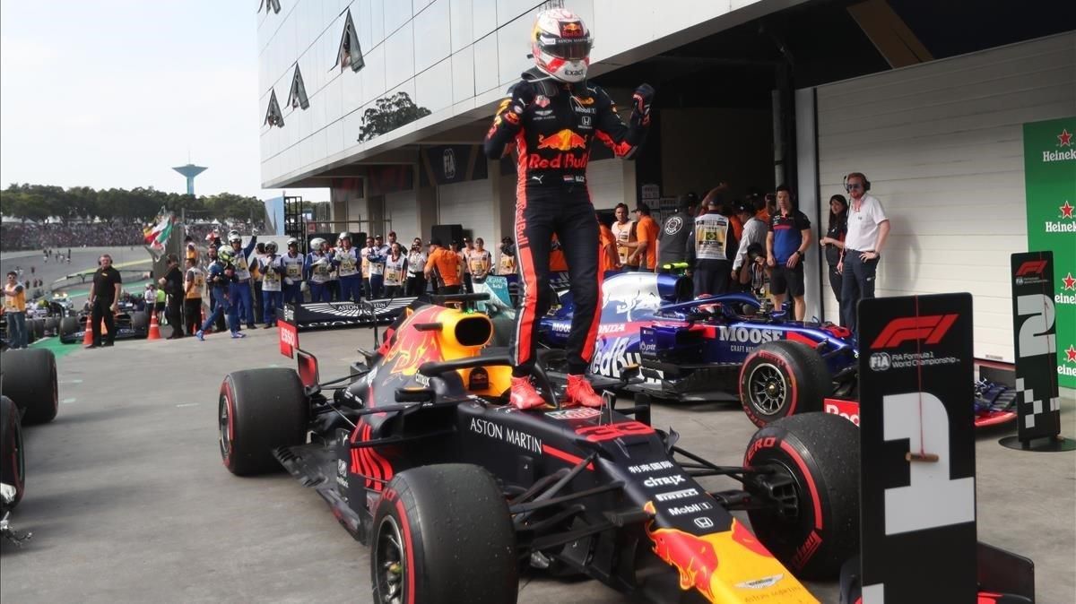 Max Verstappen (Red Bull) gana en Interlagos. Max Verstappen (Red Bull) gana en Interlagos.