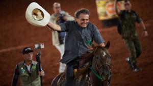 Jair Bolsonaro, en un festival internacional de rodeo.