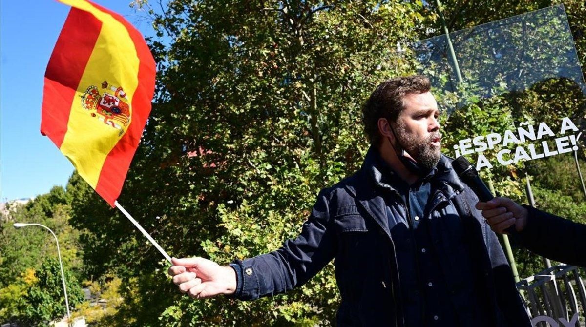 El portavoz en el Congreso de Vox, Iván Espinosa de los Monteros, en la movilización de Madrid El portavoz en el Congreso de Vox, Iván Espinosa de los Monteros, en la movilización de Madrid