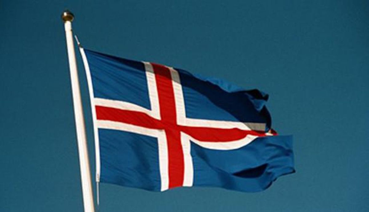 La bandera de Islandia. La bandera de Islandia.