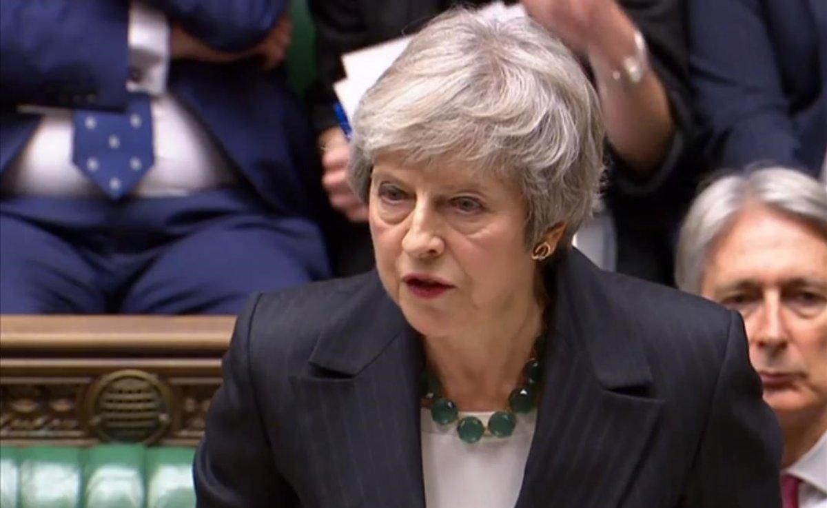 Theresa May, en la Cámara de los Comunes. Theresa May, en la Cámara de los Comunes.