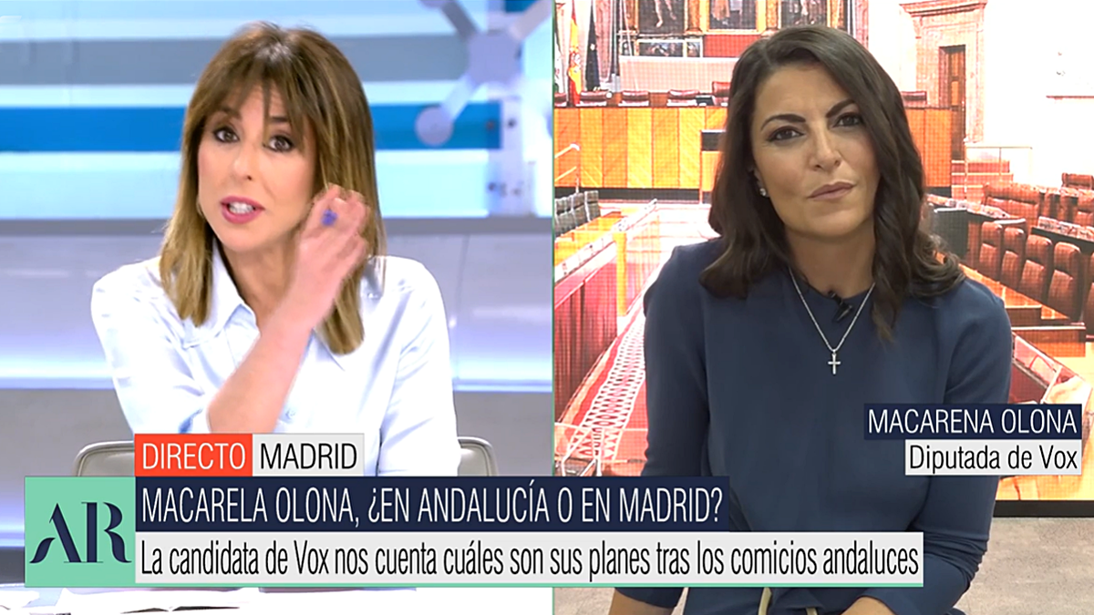 Tensión entre Ana Terradillos y Macarena Olona en Telecinco: "Usted no recibe a todos los medios"