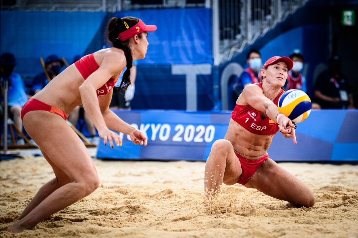 La pareja española de voley playa Elsa Baquerizo y Liliana Fernández La pareja española de voley playa Elsa Baquerizo y Liliana Fernández
