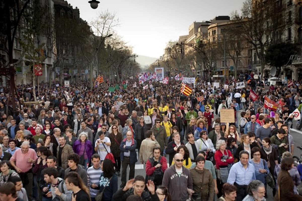 La manifestación de la huelga general del pasado 29 de marzo del 2012.