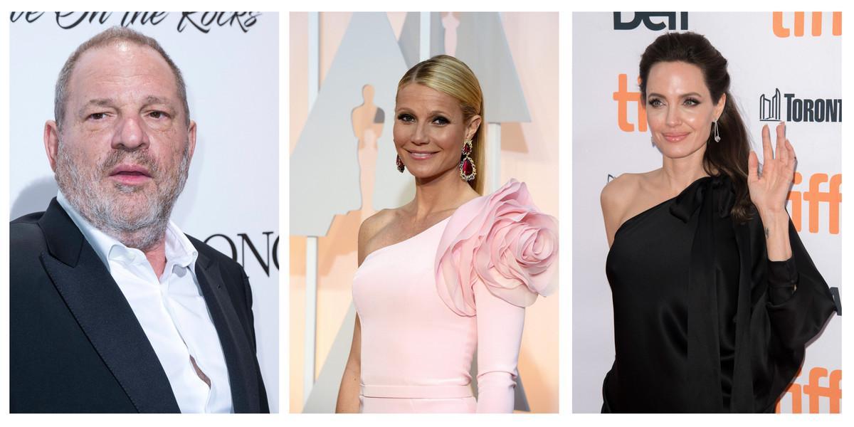 Angelina Jolie y Gwyneth Paltrow se suman a la lista de actrices y directoras que acusan al productor Harvey Weinstein de abusos sexuales.