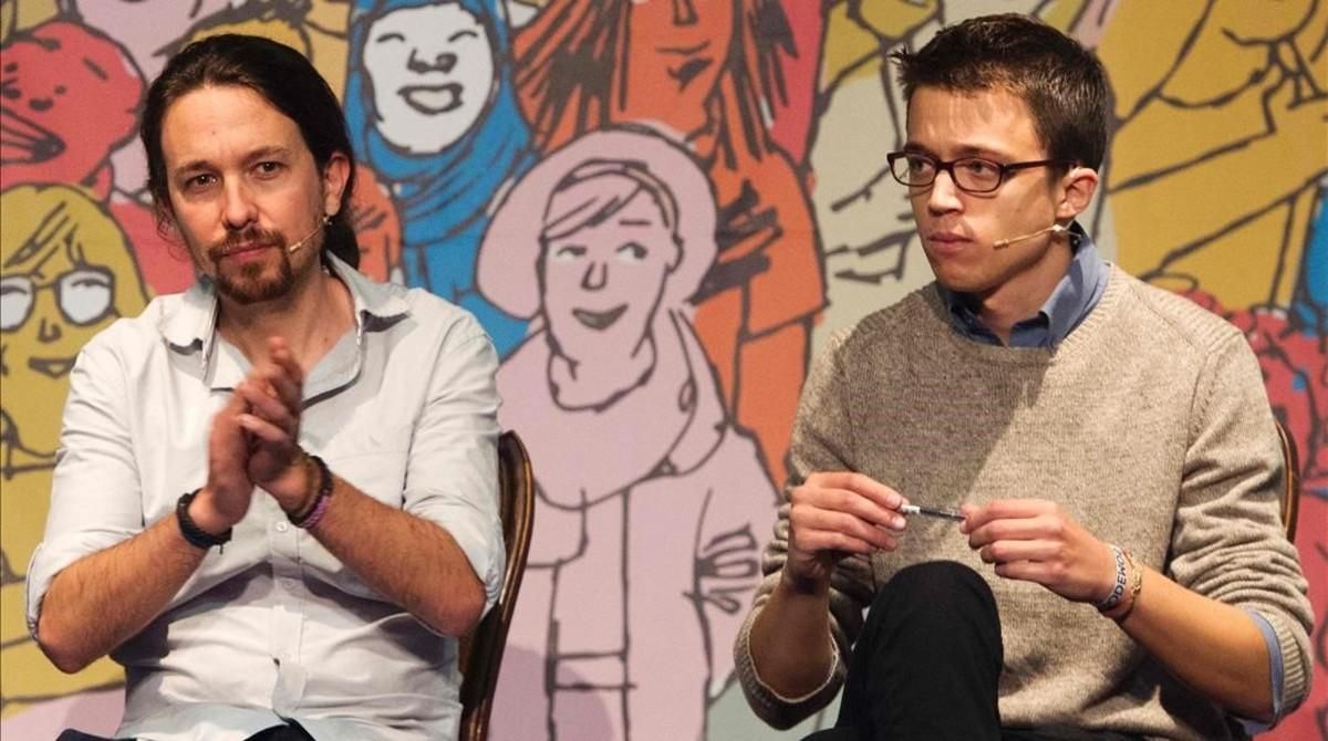 El secretario general de Podemos, Pablo Iglesias, y el secretario de acción política, Íñigo Errejón. El secretario general de Podemos, Pablo Iglesias, y el secretario de acción política, Íñigo Errejón.