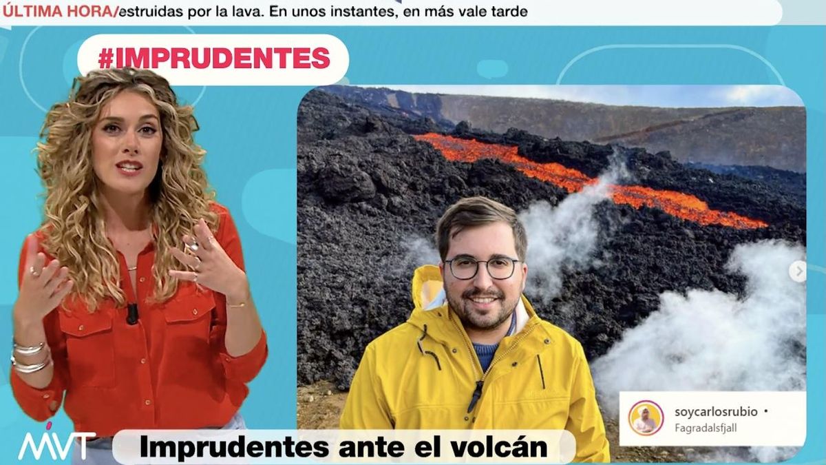 'Más vale tarde' tacha de imprudente por el volcán de La Palma a un chico que en realidad estaba en Islandia 'Más vale tarde' tacha de imprudente por el volcán de La Palma a un chico que en realidad estaba en Islandia