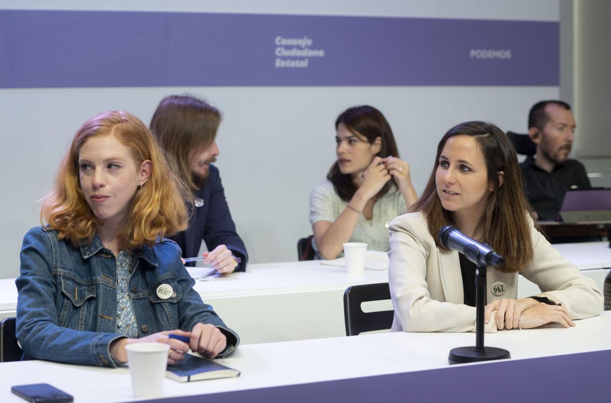 La secretaria general de Podemos, Ione Belarra, junto a la secretaria de Organización del partido, Lilith Verstrynge La secretaria general de Podemos, Ione Belarra, junto a la secretaria de Organización del partido, Lilith Verstrynge