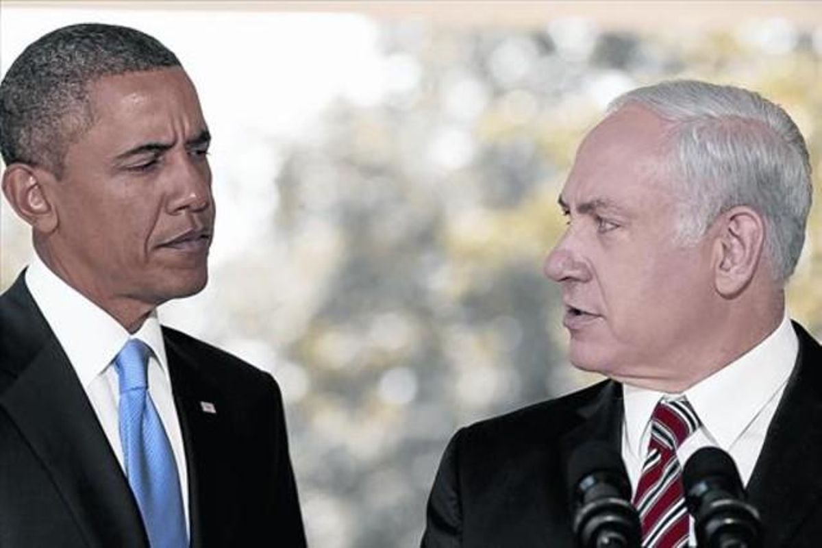 Obama y Netanyahu, en una comparecencia ante la prensa tras reunirse en la Casa Blanca, el 1 de septiembre del 2010. Obama y Netanyahu, en una comparecencia ante la prensa tras reunirse en la Casa Blanca, el 1 de septiembre del 2010.