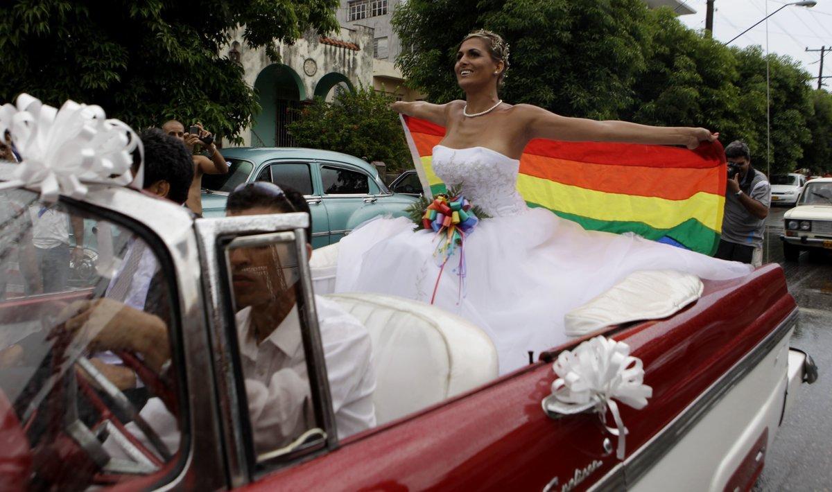 Imagen de una celebración de un matrimonio gay.