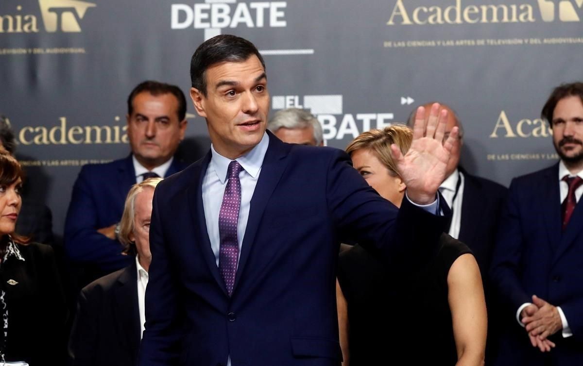El líder del Partido Socialista, Pedro Sánchez, al finalizar el debate de ayer. El líder del Partido Socialista, Pedro Sánchez, al finalizar el debate de ayer.