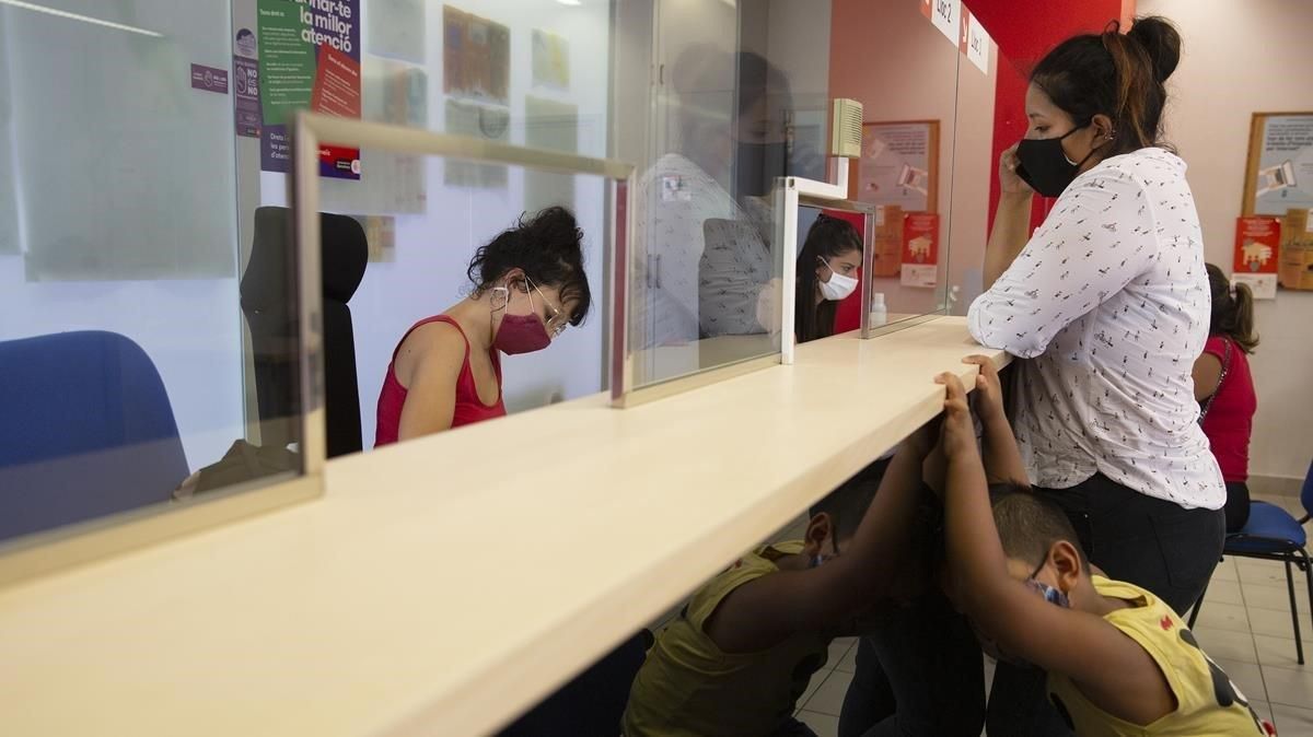 El punto de información abierto en Ciutat Meridiana, en junio pasado. El punto de información abierto en Ciutat Meridiana, en junio pasado.