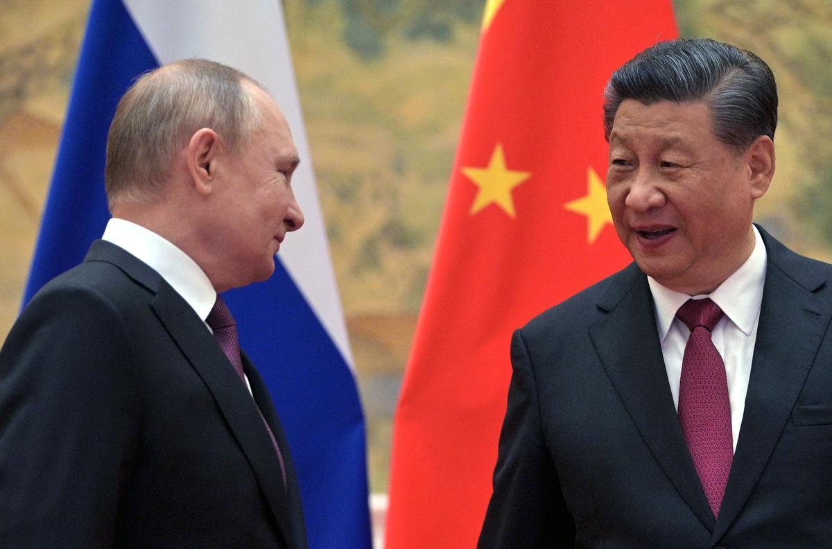 Encuentro entre Xi Jinping y Vladimir Putin en Pekín.