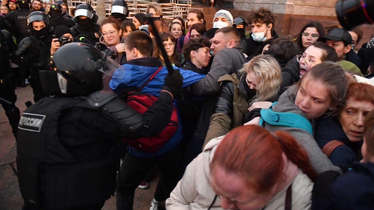Detenciones en Rusia en las protestas contra la movilización de reservistas