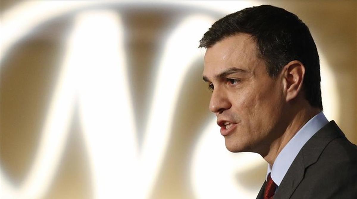 Sánchez, durante la presentación del alcalde de Valladolid, este martes en Madrid Sánchez, durante la presentación del alcalde de Valladolid, este martes en Madrid